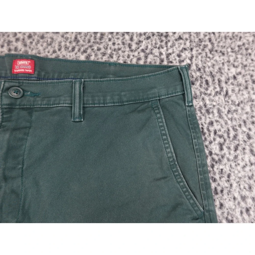 Levi's XX Chino Shorts Mens‎ W38 Green Good Cut Off Raw Hem Standard Taper 85226
